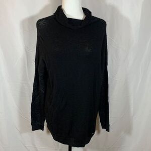 Guess Los Angeles Black Fuzzy Sparkly Sweater NWT